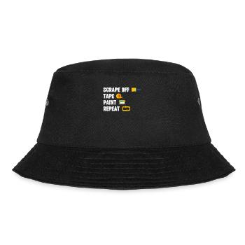 Scrape off tape, repeat color, funnier - Bucket Hat - black - Front - Lela (165cm)