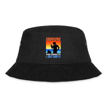 Everyone was thinking it i just said - Bucket Hat - Schwarz - Vorne - Lela (165cm)