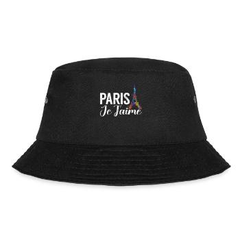 France Paris Eiffel Tower France Flag - Bucket Hat - black - Front - Lela (165cm)