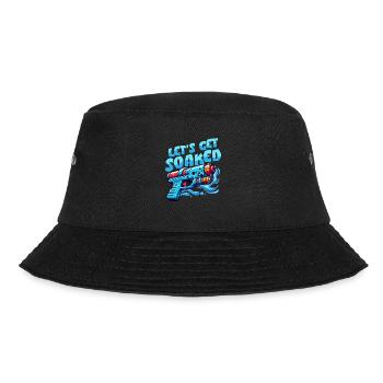 Let's Get Soaked Water Fun Summer Squirt Gun - Bucket Hat - black - Front - Lela (165cm)