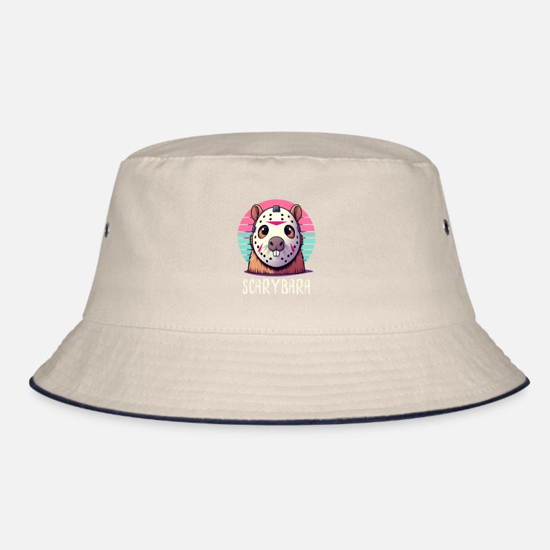 Funny Horror theme Australian Capybara Bucket Hat