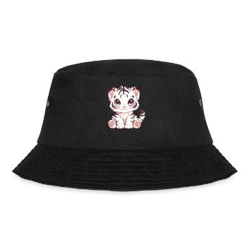 White Tiger Weiße Tiger Weißer Tiger - Bucket Hat - Schwarz - Vorne - Lela (165cm)