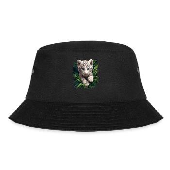 White Tiger Weiße Tiger Weißer Tiger - Bucket Hat - Schwarz - Vorne - Lela (165cm)