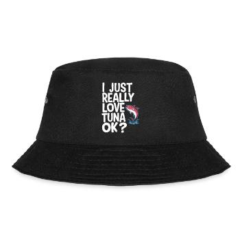 Thunfisch - Bucket Hat - Schwarz - Vorne - Lela (165cm)