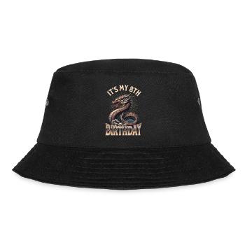 Dragon 8th Birthday Dragon - Bucket Hat - black - Front - Lela (165cm)