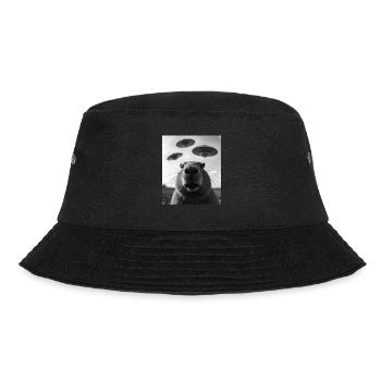 Lustiges Grafik Capybara Kostüm Wasserschwein - Bucket Hat - Schwarz - Vorne - Lela (165cm)
