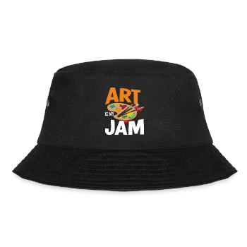 Art Is My Jam Funny Art Painting Teacher - Bucket Hat - black - Front - Lela (165cm)