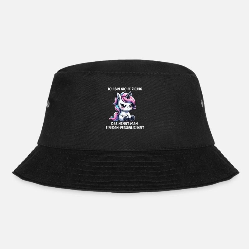 Einhorn Persönlichkeit Sarkastischer Spruch - Bucket Hat - Schwarz