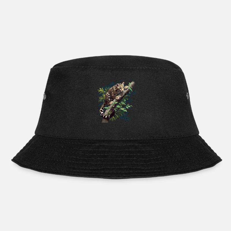 Clouded Leopard Nebelparder - Bucket Hat - Schwarz