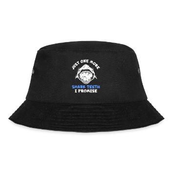Nur noch ein Haifischgebiss, versprochen - Bucket Hat - Schwarz - Vorne - Lela (165cm)