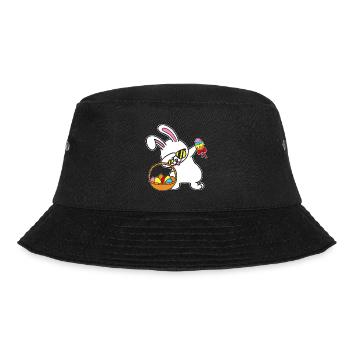 Dabbing Osterhase Ostern Hase Kanninchen Geschenk - Bucket Hat - Schwarz - Vorne - Lela (165cm)