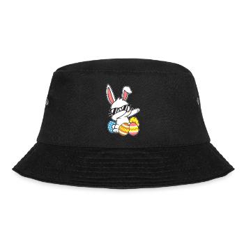 Dabbing Osterhase Ostern Hase Kanninchen Geschenk - Bucket Hat - Schwarz - Vorne - Lela (165cm)