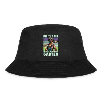 Garten Geschenk Gärtnerin Geburtstag Geschenk - Bucket Hat - Schwarz - Vorne - Lela (165cm)