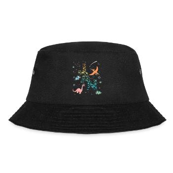 JAN - Beautiful boy name with dinosaur - Bucket Hat - black - Front - Lela (165cm)
