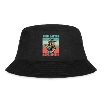 Garten Geschenk Gärtnerin Geburtstag Geschenk - Bucket Hat - Schwarz - Vorne - Lela (165cm)