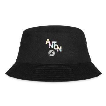ANTON - Beautiful boy name with dinosaur - Bucket Hat - black - Front - Lela (165cm)