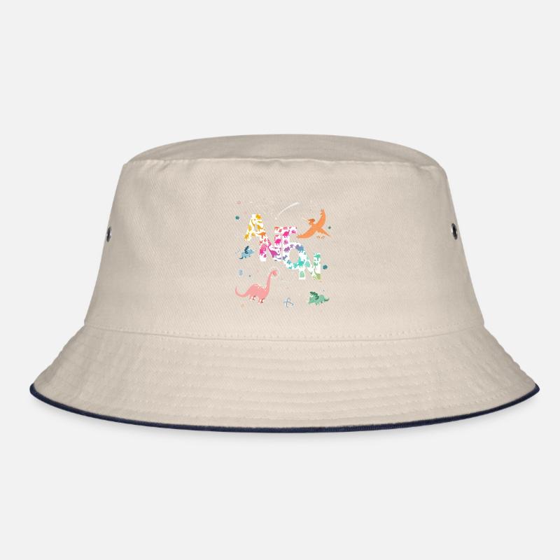 ANTON - Beautiful boy name with dinosaur Bucket Hat