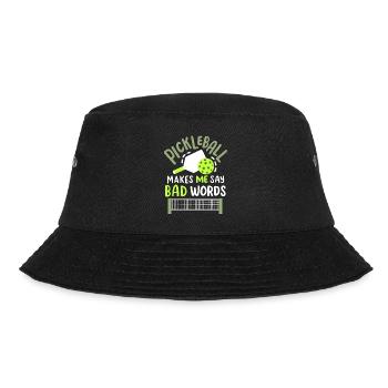 Pickleball-Spieler Paddleball - Bucket Hat - Schwarz - Vorne - Lela (165cm)