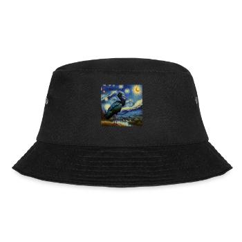 Northern Bald Ibis Starry Night - Bucket Hat - black - Front - Lela (165cm)