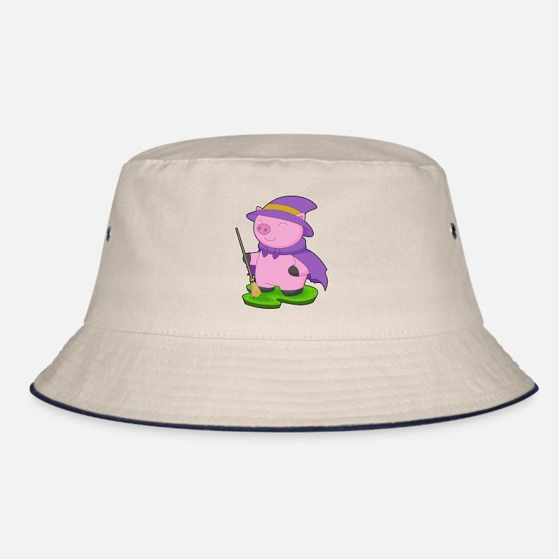Schwein Halloween Hexe Bucket Hat