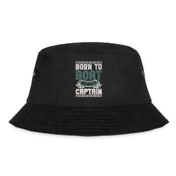 Boat Captain Funny Boat Sailing Lake Boater - Bucket Hat - black - Front - Lela (165cm)