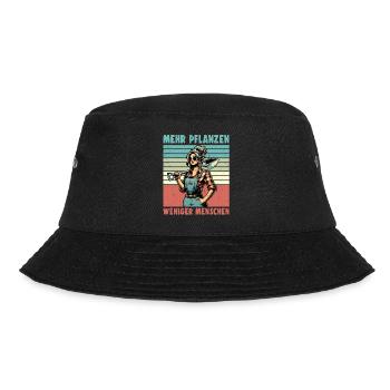 Garten Geschenk Gärtnerin Geburtstag Geschenk - Bucket Hat - Schwarz - Vorne - Lela (165cm)