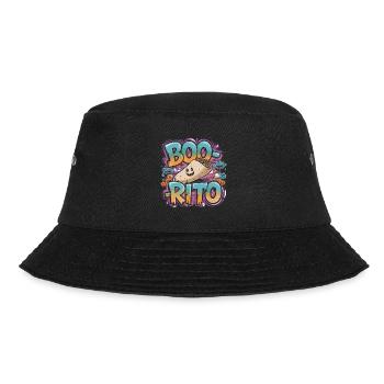 Boo-Rito Halloween Burrito Cute Ghost Pumpkin - Bucket Hat - Schwarz - Vorne - Lela (165cm)