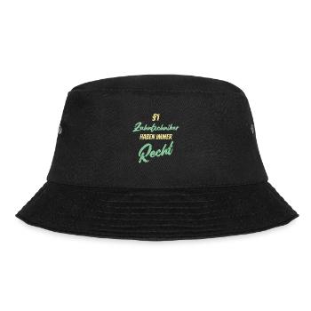 §1 Zahntechniker haben immer Recht - Bucket Hat - Schwarz - Vorne - Lela (165cm)