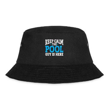 Pool Cleaner Keep Calm The Pool Guy Is Here - Bucket Hat - Schwarz - Vorne - Lela (165cm)