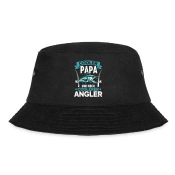 Angler Papa Angelrute Witziges Vatertag Fischer - Bucket Hat - Schwarz - Vorne - Lela (165cm)