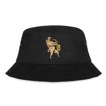 Mops-Saxophon-Spieler - Bucket Hat - Schwarz - Vorne - Lela (165cm)