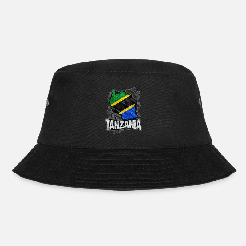 Tansania - Bucket Hat - Schwarz