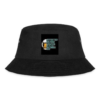 Münchner Volksfest WIE TUT DAS HERZ MIR WEH - Bucket Hat - Schwarz - Vorne - Lela (165cm)