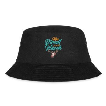 Münchner Volksfest MEI DIRNDL IS IN DA WÄSCH - Bucket Hat - black - Front - Lela (165cm)