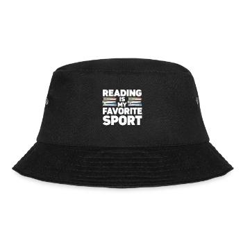 Reading Is My Favorite Sport Bookworm - Bucket Hat - Schwarz - Vorne - Lela (165cm)
