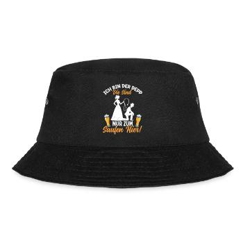 Der Bräutigam Lustiges Junggesellenabschied - Bucket Hat - Schwarz - Vorne - Lela (165cm)