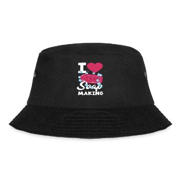 Ich Liebe Seifenherstellung - Bucket Hat - Schwarz - Vorne - Lela (165cm)