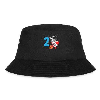 2. Geburtstag Jungen 2 Jahre Astronaut Geburtstag - Bucket Hat - Schwarz - Vorne - Lela (165cm)