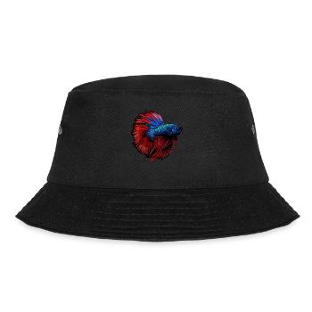 Bettas Betta Fisch Betta - Bucket Hat - Schwarz - Vorne - Lela (165cm)