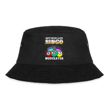 Bingospieler OFFIZIELLER BINGO MODERATOR Lustig - Bucket Hat - Schwarz - Vorne - Lela (165cm)