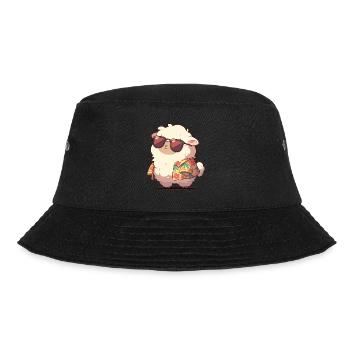 Alpaca Alpakas Alpaka - Bucket Hat - Schwarz - Vorne - Lela (165cm)