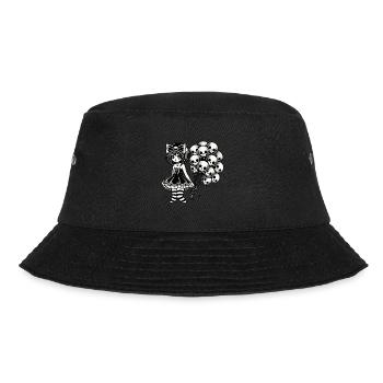 Kawaii Goth Girl Düsteres Gothic Design - Bucket Hat - Schwarz - Vorne - Lela (165cm)