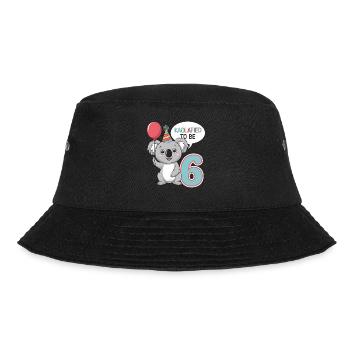Koalafied To Be 6 - 6. Geburtstag Koala - Bucket Hat - Schwarz - Vorne - Lela (165cm)