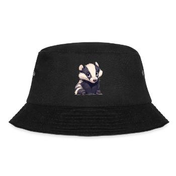 Badger Dachse Dachs - Bucket Hat - Schwarz - Vorne - Lela (165cm)