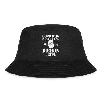 Bichon Frise Gifts - Bucket Hat - black - Front - Lela (165cm)