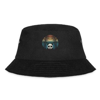 Panda with sunglasses and bamboo forest in the - Bucket Hat - black - Front - Lela (165cm)