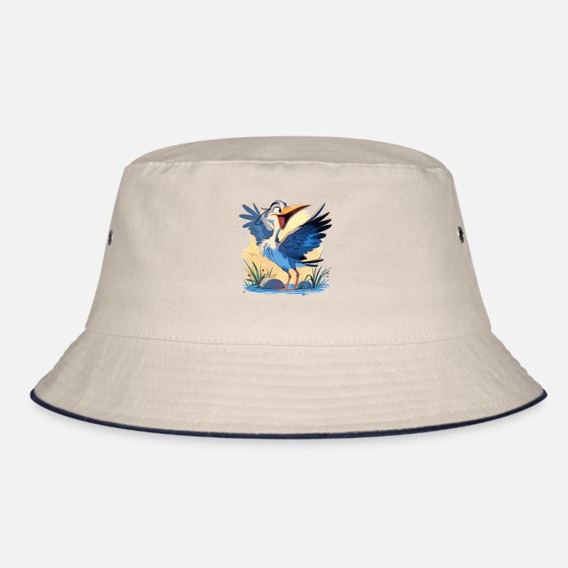 Heron Reiher Bucket Hat