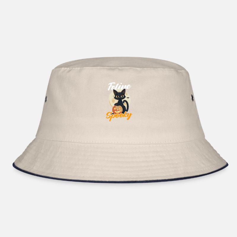 Halloween Katze Katze Gespenstisch Bucket Hat