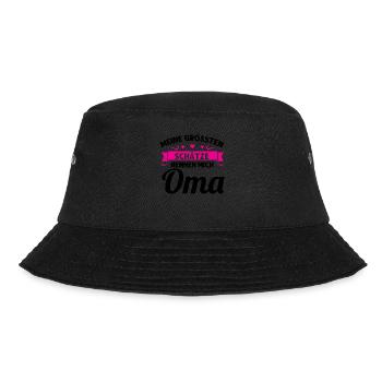 Oma Mutter Tag Omi Geschenk - Bucket Hat - Schwarz - Vorne - Lela (165cm)