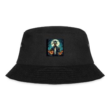 Halloween Zombie Kürbis Horror Grunge - Bucket Hat - Schwarz - Vorne - Lela (165cm)